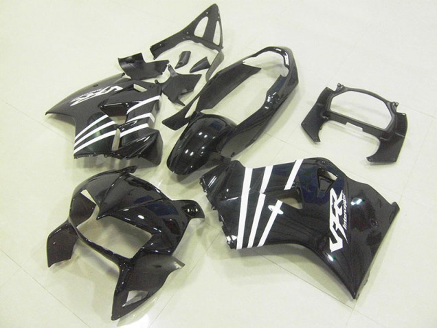 Honda VFR 800 98-01 Motorrad Verkleidungen - Schwarz Weißes Streifenmuster Kaufen Honda VFR 800 98-01 Motorrad Verkleidungen - Schwarz Weißes Streifenmuster Kaufen
