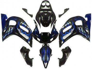 Yamaha R6 98-02 Motorrad Verkleidungen - Schwarze Blau Flamme Kaufen