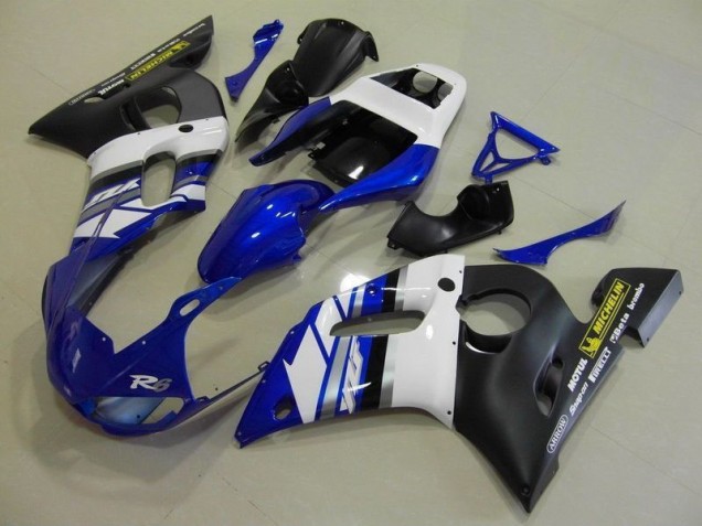 Yamaha R6 98-02 Motorrad Verkleidungen - Blau, Weiß und Schwarz Kaufen Yamaha R6 98-02 Motorrad Verkleidungen - Blau, Weiß und Schwarz Kaufen