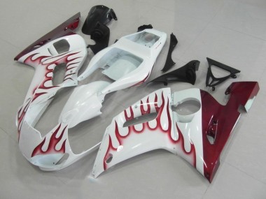 Yamaha R6 98-02 Motorrad Verkleidungen - Rot Flamme Kaufen