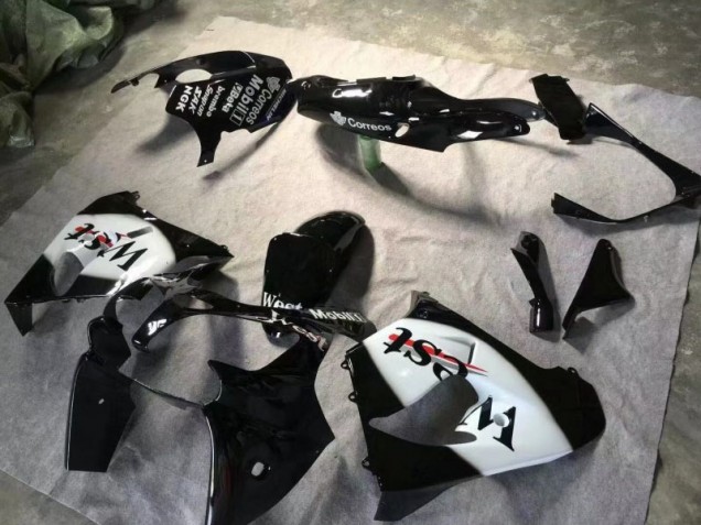 Kawasaki ZX9R 00-01 Motorrad Verkleidungen - Glänzend schwarz Weiß Kaufen Kawasaki ZX9R 00-01 Motorrad Verkleidungen - Glänzend schwarz Weiß Kaufen