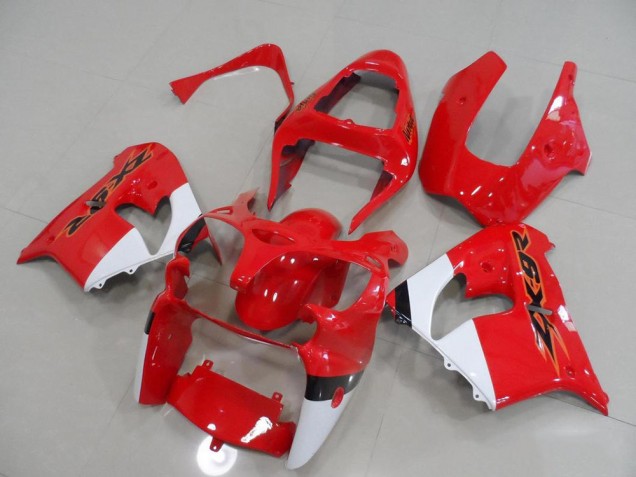 Kawasaki ZX9R 00-01 Motorrad Verkleidungen - Rot und Weiß Kaufen