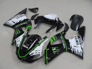 Yamaha R1 00-01 Motorrad Verkleidung - Schwarz Weiß Grün Monster Kaufen