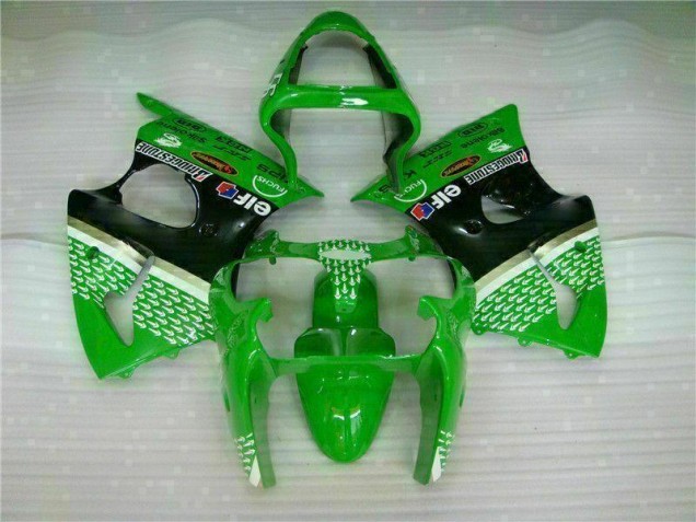 Kawasaki ZX6R 00-02 Motorrad Verkleidung - Grün Schwarz Kaufen Kawasaki ZX6R 00-02 Motorrad Verkleidung - Grün Schwarz Kaufen