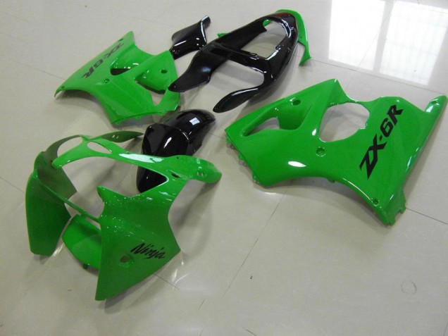Kawasaki ZX6R 00-02 Motorrad Verkleidungen - Grün Schwarzer Schwanz Kaufen Kawasaki ZX6R 00-02 Motorrad Verkleidungen - Grün Schwarzer Schwanz Kaufen