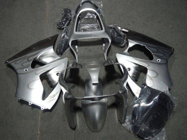 Kawasaki ZX6R 00-02 Motorrad Verkleidungen - Silber Flamme Kaufen Kawasaki ZX6R 00-02 Motorrad Verkleidungen - Silber Flamme Kaufen