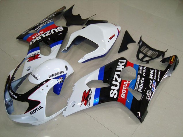 Suzuki GSXR 1000 K1 00-02 Motorrad Verkleidungen - Schwarz Weiß Blau Kaufen Suzuki GSXR 1000 K1 00-02 Motorrad Verkleidungen - Schwarz Weiß Blau Kaufen
