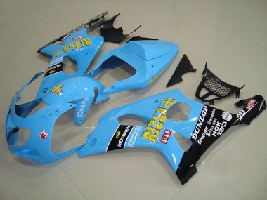 Suzuki GSXR 1000 K1 00-02 Motorrad Verkleidungen - Hell blau Schwarz Kaufen