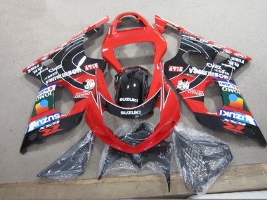 Suzuki GSXR 1000 K1 00-02 Motorrad Verkleidungen - Rot Schwarz Denso Kaufen