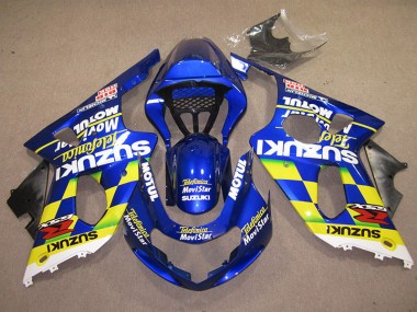 Suzuki GSXR 1000 K1 00-02 Motorrad Verkleidungen - Blau Gelb Telefonica Movistar Kaufen
