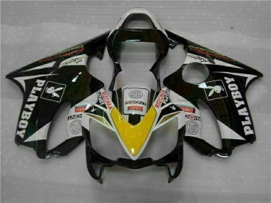 Honda CBR 600 F4i 01-03 Motorrad Verkleidungen - Gelb Silber Schwarz Playboy Kaufen