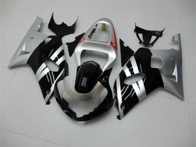 Suzuki GSXR 600 / 750 K1 K2 K3 01-03 Motorrad Verkleidungen - Schwarz Silber Kaufen Suzuki GSXR 600 / 750 K1 K2 K3 01-03 Motorrad Verkleidungen - Schwarz Silber Kaufen