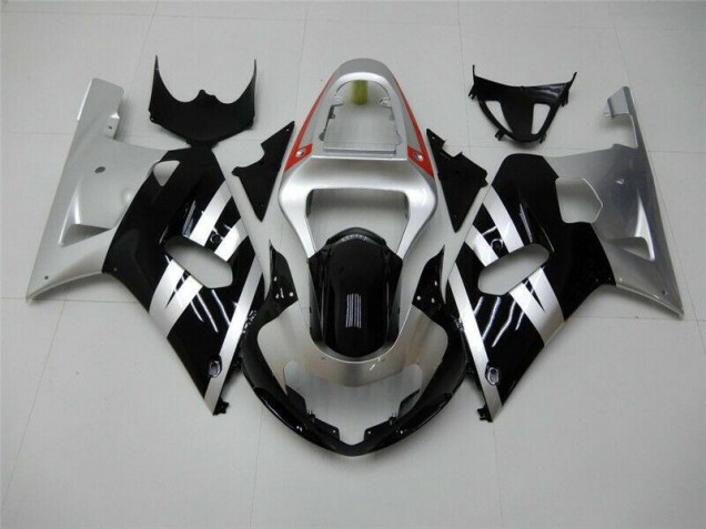 Suzuki GSXR 600 / 750 K1 K2 K3 01-03 Motorrad Verkleidungen - Schwarz Silber Kaufen Suzuki GSXR 600 / 750 K1 K2 K3 01-03 Motorrad Verkleidungen - Schwarz Silber Kaufen