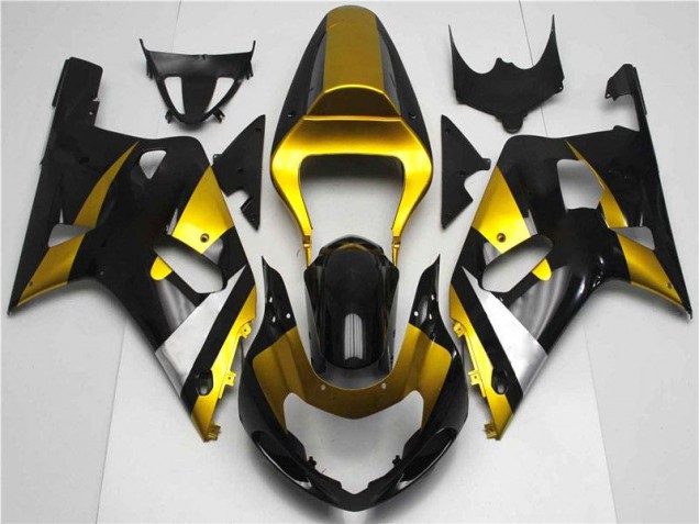 Suzuki GSXR 600 / 750 K1 K2 K3 01-03 Motorrad Verkleidungen - Gold Schwarz Kaufen Suzuki GSXR 600 / 750 K1 K2 K3 01-03 Motorrad Verkleidungen - Gold Schwarz Kaufen