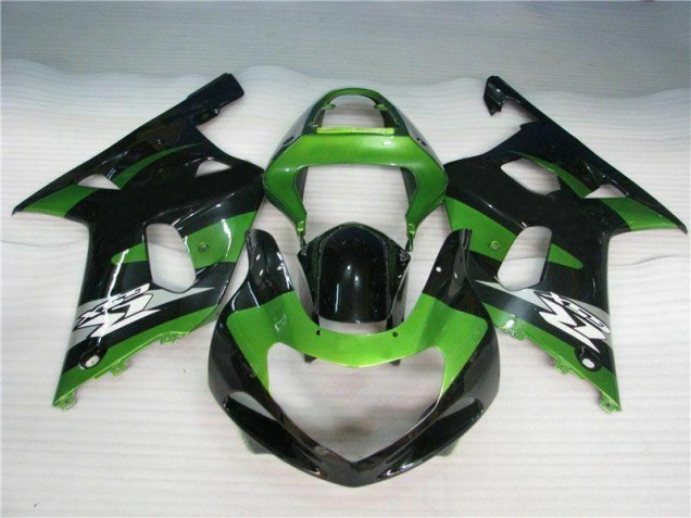 Suzuki GSXR 600 / 750 K1 K2 K3 01-03 Motorrad Verkleidungen - Grün Schwarz Kaufen Suzuki GSXR 600 / 750 K1 K2 K3 01-03 Motorrad Verkleidungen - Grün Schwarz Kaufen
