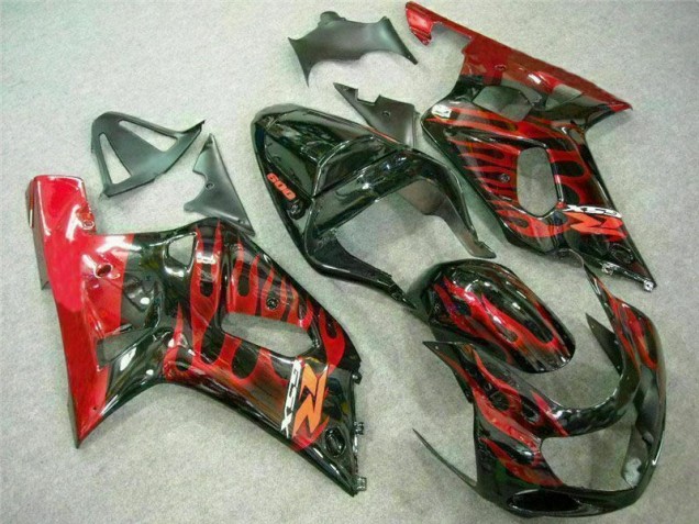 Suzuki GSXR 600 / 750 K1 K2 K3 01-03 Motorrad Verkleidungen - Rot Schwarz Kaufen Suzuki GSXR 600 / 750 K1 K2 K3 01-03 Motorrad Verkleidungen - Rot Schwarz Kaufen