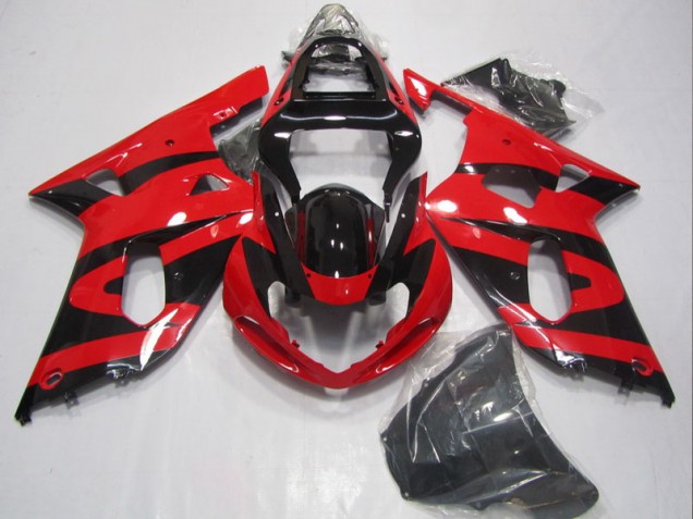 Suzuki GSXR 600 K1 K2 K3 01-03 Motorrad Verkleidungen - Schwarz Rot Kaufen Suzuki GSXR 600 K1 K2 K3 01-03 Motorrad Verkleidungen - Schwarz Rot Kaufen