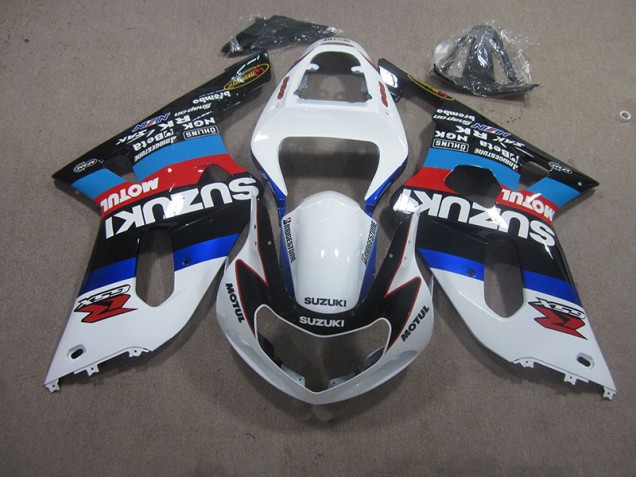 Suzuki GSXR 600 K1 K2 K3 01-03 Motorrad Verkleidungen - Weiß Blau Motul Kaufen Suzuki GSXR 600 K1 K2 K3 01-03 Motorrad Verkleidungen - Weiß Blau Motul Kaufen