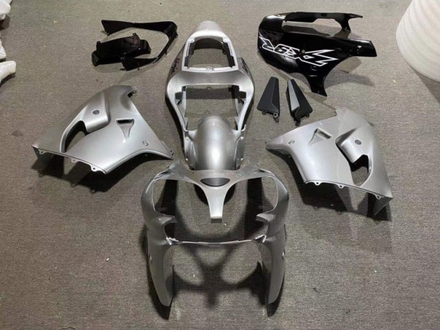 Kawasaki ZX9R 02-03 Motorrad Verkleidungen - Silber Glänzend Schwarz Kaufen Kawasaki ZX9R 02-03 Motorrad Verkleidungen - Silber Glänzend Schwarz Kaufen