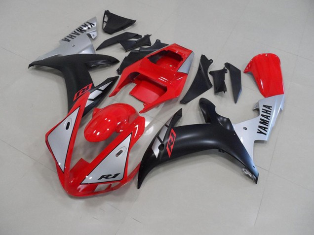 Yamaha R1 02-03 Motorrad Verkleidungen - Rot Matte Silber Kaufen Yamaha R1 02-03 Motorrad Verkleidungen - Rot Matte Silber Kaufen