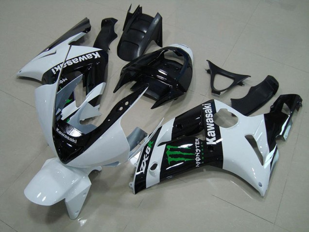 Kawasaki ZX6R 03-04 Motorrad Verkleidungen - Weiß Monster Kaufen Kawasaki ZX6R 03-04 Motorrad Verkleidungen - Weiß Monster Kaufen