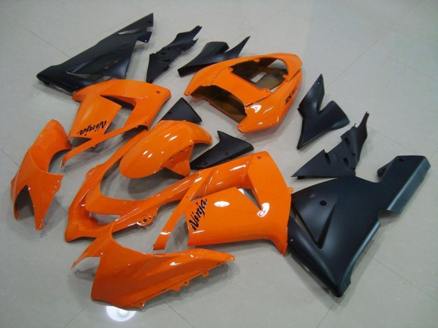 Kawasaki ZX10R 03-05 Motorrad Verkleidungen - Orange Matt Schwarz Kaufen Kawasaki ZX10R 03-05 Motorrad Verkleidungen - Orange Matt Schwarz Kaufen