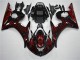 Yamaha R6 03-05 Motorrad Verkleidungen - Schwarz rote Flamme Kaufen Yamaha R6 03-05 Motorrad Verkleidungen - Schwarz rote Flamme Kaufen