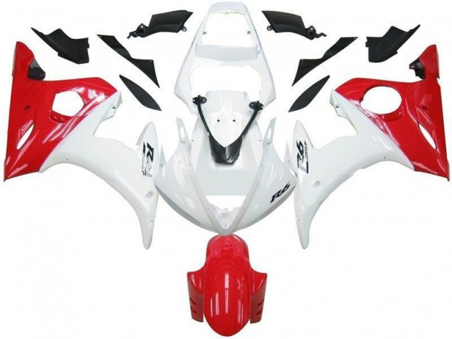 Yamaha R6 03-05 Motorrad Verkleidungen - Weiß Rot Kaufen Yamaha R6 03-05 Motorrad Verkleidungen - Weiß Rot Kaufen