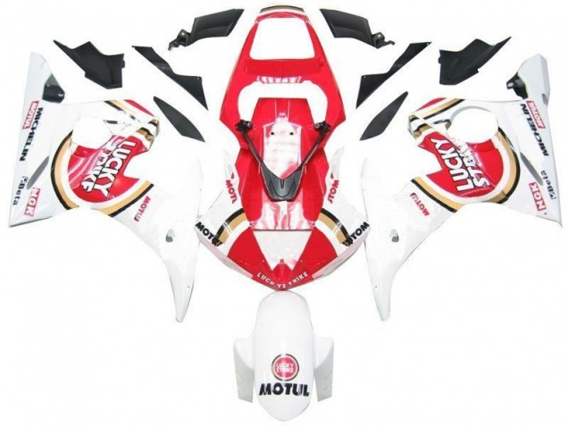 Yamaha R6 03-05 Motorrad Verkleidungen - Weiß Rot Lucky Strike Kaufen Yamaha R6 03-05 Motorrad Verkleidungen - Weiß Rot Lucky Strike Kaufen