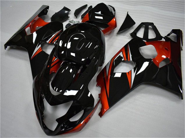 Suzuki GSXR 600 / 750 K4 04-05 Motorrad Verkleidungen - Orange Schwarz Kaufen Suzuki GSXR 600 / 750 K4 04-05 Motorrad Verkleidungen - Orange Schwarz Kaufen