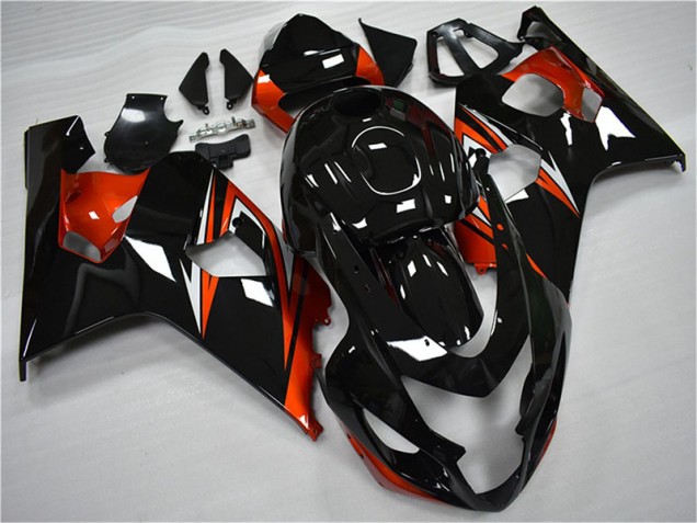 Suzuki GSXR 600 / 750 K4 04-05 Motorrad Verkleidungen - Orange Schwarz Kaufen Suzuki GSXR 600 / 750 K4 04-05 Motorrad Verkleidungen - Orange Schwarz Kaufen
