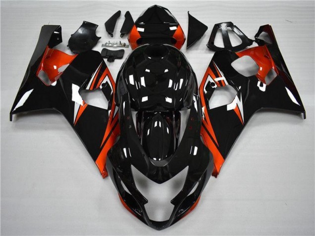 Suzuki GSXR 600 / 750 K4 04-05 Motorrad Verkleidungen - Orange Schwarz Kaufen Suzuki GSXR 600 / 750 K4 04-05 Motorrad Verkleidungen - Orange Schwarz Kaufen