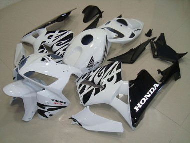 Honda CBR 600 RR 05-06 Motorrad Verkleidungen - Weiß Schwarz Kaufen