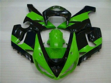 Kawasaki ZX6R 05-06 Motorrad Verkleidungen - Grün Schwarz Kaufen