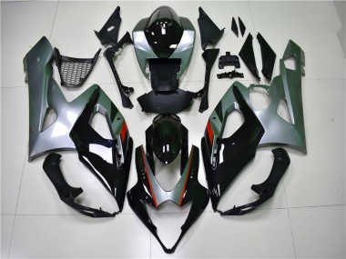 Suzuki GSXR 1000 K5 05-06 Motorrad Verkleidungen - Schwarz Silber Kaufen