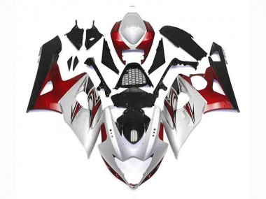 Suzuki GSXR 1000 K5 05-06 Motorrad Verkleidungen - Silber Rot Schwarz Kaufen