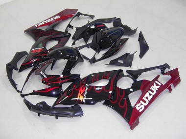 Suzuki GSXR 1000 K5 05-06 Motorrad Verkleidungen - Rot Flamme Kaufen