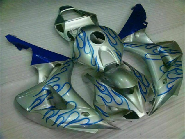 Honda CBR 1000 RR 06-07 Motorrad Verkleidungen - Blau Flamme Silber Kaufen