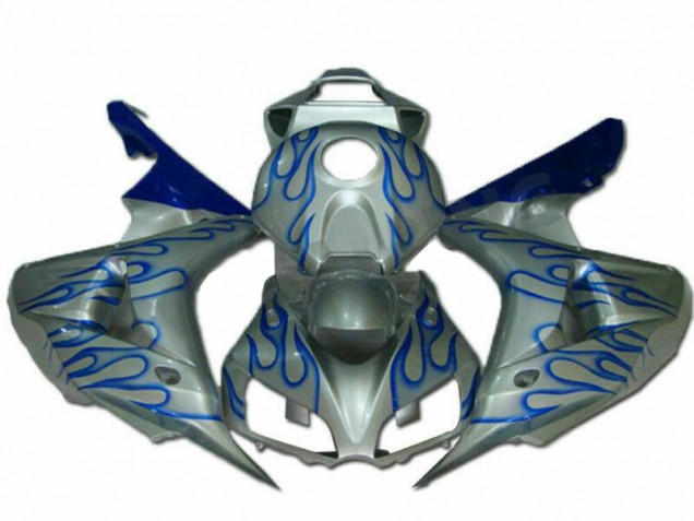 Honda CBR 1000 RR 06-07 Motorrad Verkleidungen - Blau Flamme Silber Kaufen