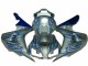 Honda CBR 1000 RR 06-07 Motorrad Verkleidungen - Blau Flamme Silber Kaufen