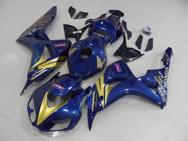 Honda CBR 1000 RR 06-07 Motorrad Verkleidungen - Dunkel blau mit goldenen Streifen Kaufen Honda CBR 1000 RR 06-07 Motorrad Verkleidungen - Dunkel blau mit goldenen Streifen Kaufen