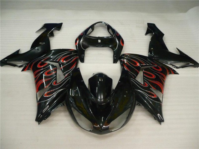 Kawasaki ZX10R 06-07 Motorrad Verkleidungen - Schwarz Grau Rot Kaufen Kawasaki ZX10R 06-07 Motorrad Verkleidungen - Schwarz Grau Rot Kaufen