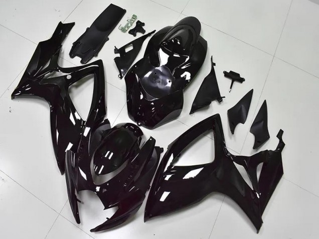 Suzuki GSXR 600 / 750 K6 06-07 Motorrad Verkleidungen - Glänzend Schwarz Kaufen Suzuki GSXR 600 / 750 K6 06-07 Motorrad Verkleidungen - Glänzend Schwarz Kaufen