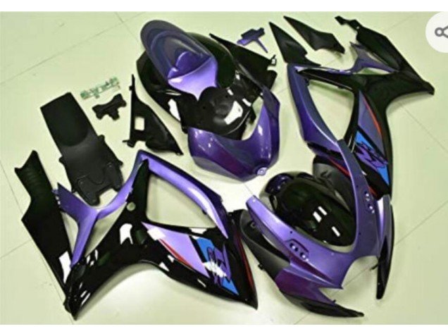 Suzuki GSXR 600 / 750 K6 06-07 Motorrad Verkleidungen - Lila Schwarz Kaufen Suzuki GSXR 600 / 750 K6 06-07 Motorrad Verkleidungen - Lila Schwarz Kaufen