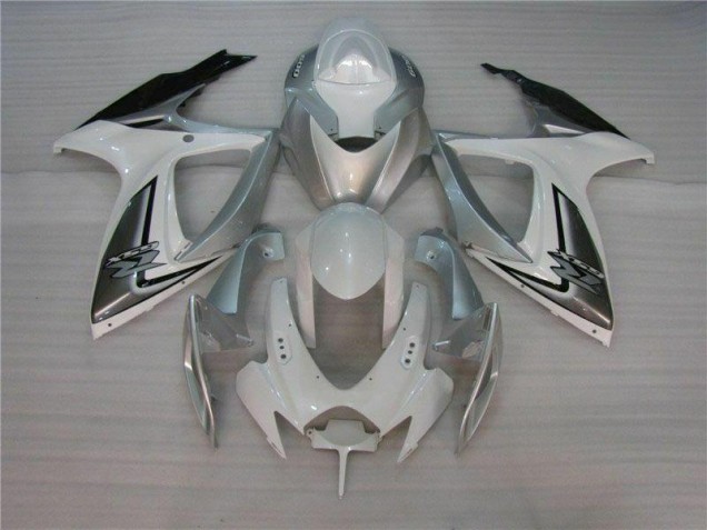 Suzuki GSXR 600 / 750 K6 06-07 Motorrad Verkleidungen - Weiß Silber Kaufen Suzuki GSXR 600 / 750 K6 06-07 Motorrad Verkleidungen - Weiß Silber Kaufen