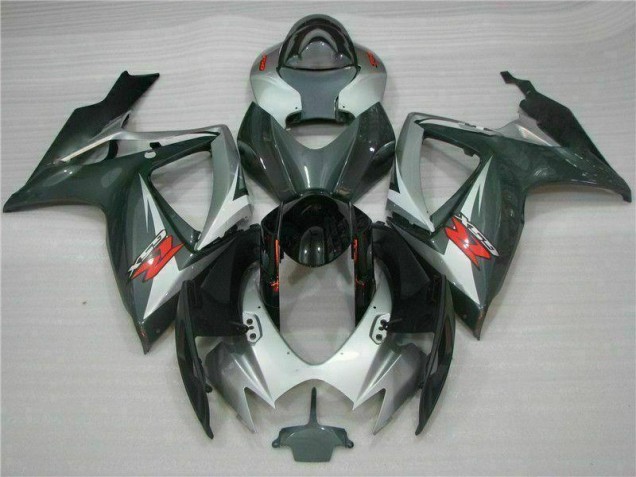 Suzuki GSXR 600 / 750 K6 06-07 Motorrad Verkleidungen - Silber Schwarz Kaufen Suzuki GSXR 600 / 750 K6 06-07 Motorrad Verkleidungen - Silber Schwarz Kaufen