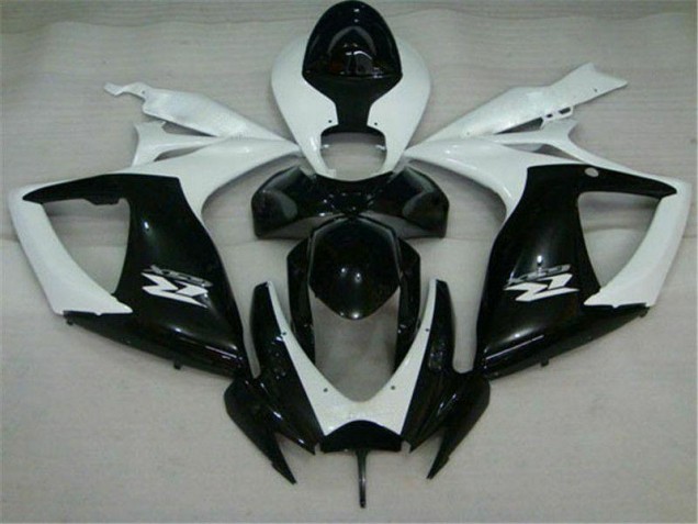 Suzuki GSXR 600 / 750 K6 06-07 Motorrad Verkleidungen - Schwarz Weiß Kaufen Suzuki GSXR 600 / 750 K6 06-07 Motorrad Verkleidungen - Schwarz Weiß Kaufen