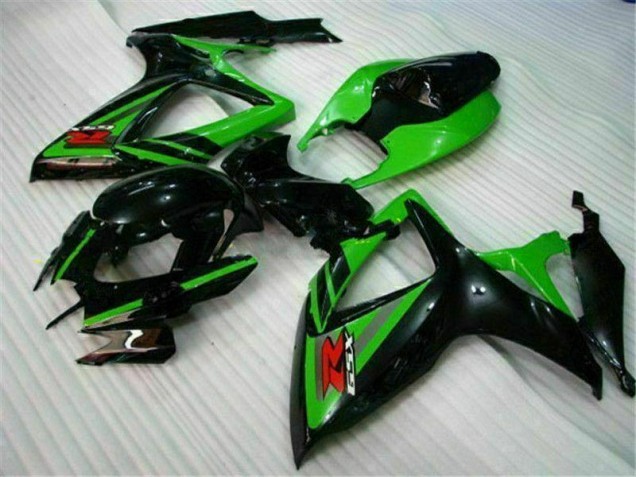 Suzuki GSXR 600 / 750 K6 06-07 Motorrad Verkleidungen - Schwarz Grün Kaufen Suzuki GSXR 600 / 750 K6 06-07 Motorrad Verkleidungen - Schwarz Grün Kaufen