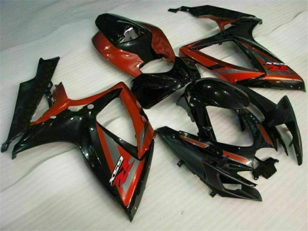 Suzuki GSXR 600 / 750 K6 06-07 Motorrad Verkleidungen - Schwarz Rot Kaufen Suzuki GSXR 600 / 750 K6 06-07 Motorrad Verkleidungen - Schwarz Rot Kaufen