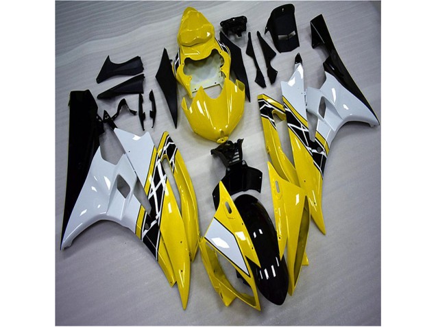 Yamaha R6 06-07 Motorrad Verkleidungen - Gelb Weiß Schwarz Kaufen Yamaha R6 06-07 Motorrad Verkleidungen - Gelb Weiß Schwarz Kaufen